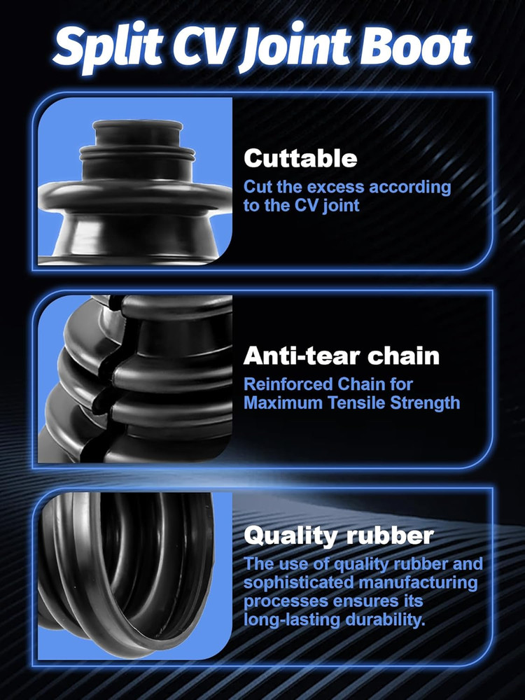 CVS18 CV Boot Split Constant Velocity Joint Gaiter Boot Replacement Kit, Include