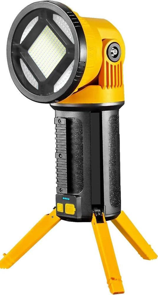 Multifuctional Searchlight Flood light Foldable Tripod Stand & Detachable Handle