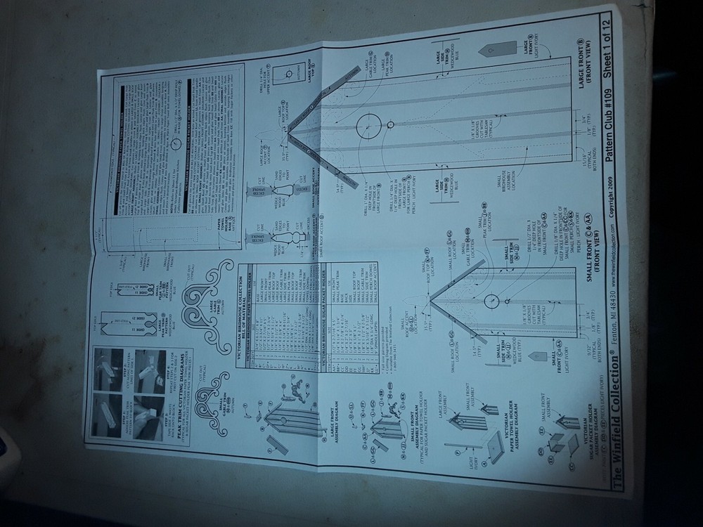 Winfield pattern club set #109 spring and Easter wood patterns