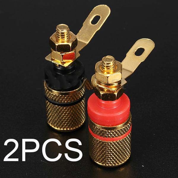 2pcs Amplifier Speaker Terminal Binding Post Banana Plug Socket Connector