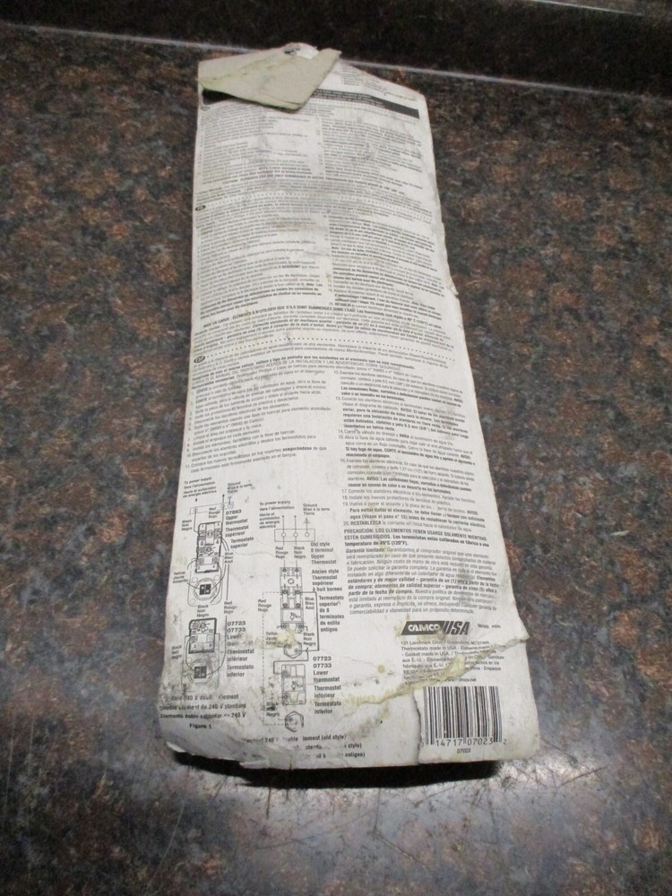 Camco Plumbers Repair Kit HWD Elements With Apcom Style Thermostats 07023 NEW