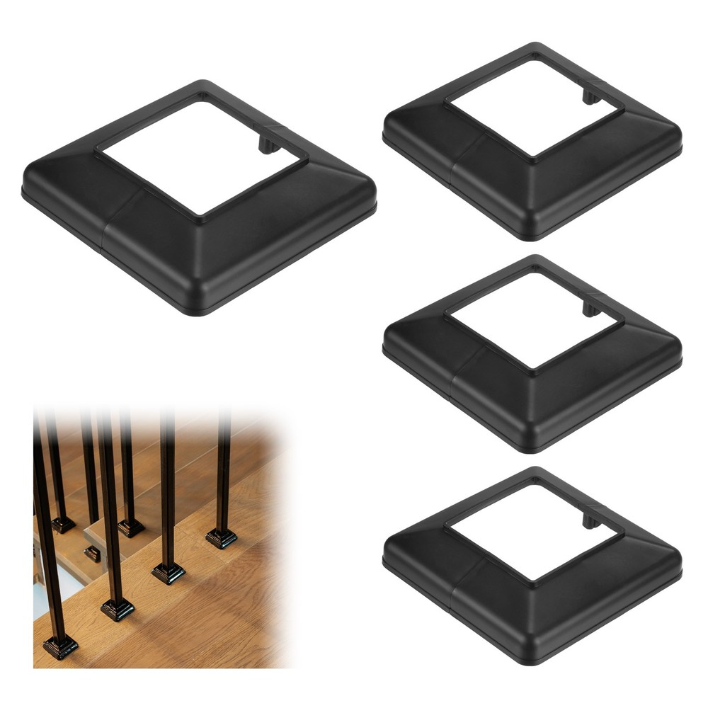 4-Pack Post Base Cover, Internal 3.14"x 3.14" Post Skirt Split Type for Railing