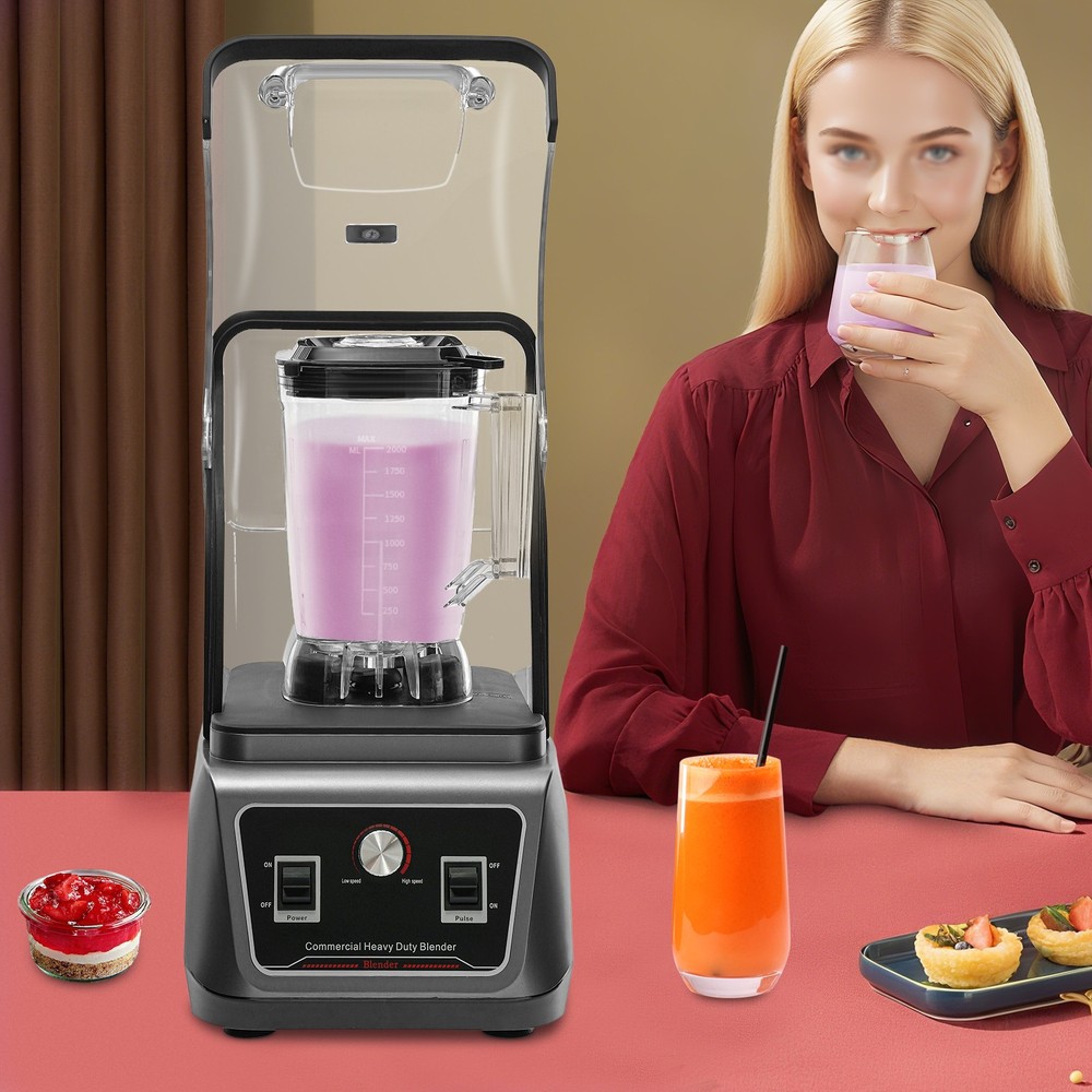 Multifunctional Blending Machine Blender with Soundproof Shield & Speed Control