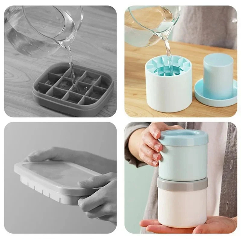 Silicone Ice Cube Mold Round Ice Maker - DIY Ice Bucket Barware Tools*