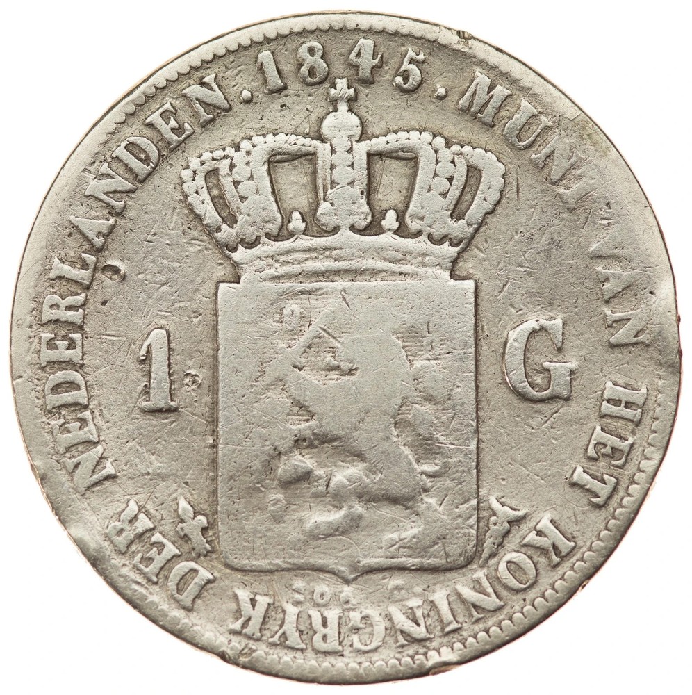 Netherlands - 1 Gulden 1845 - Willem II