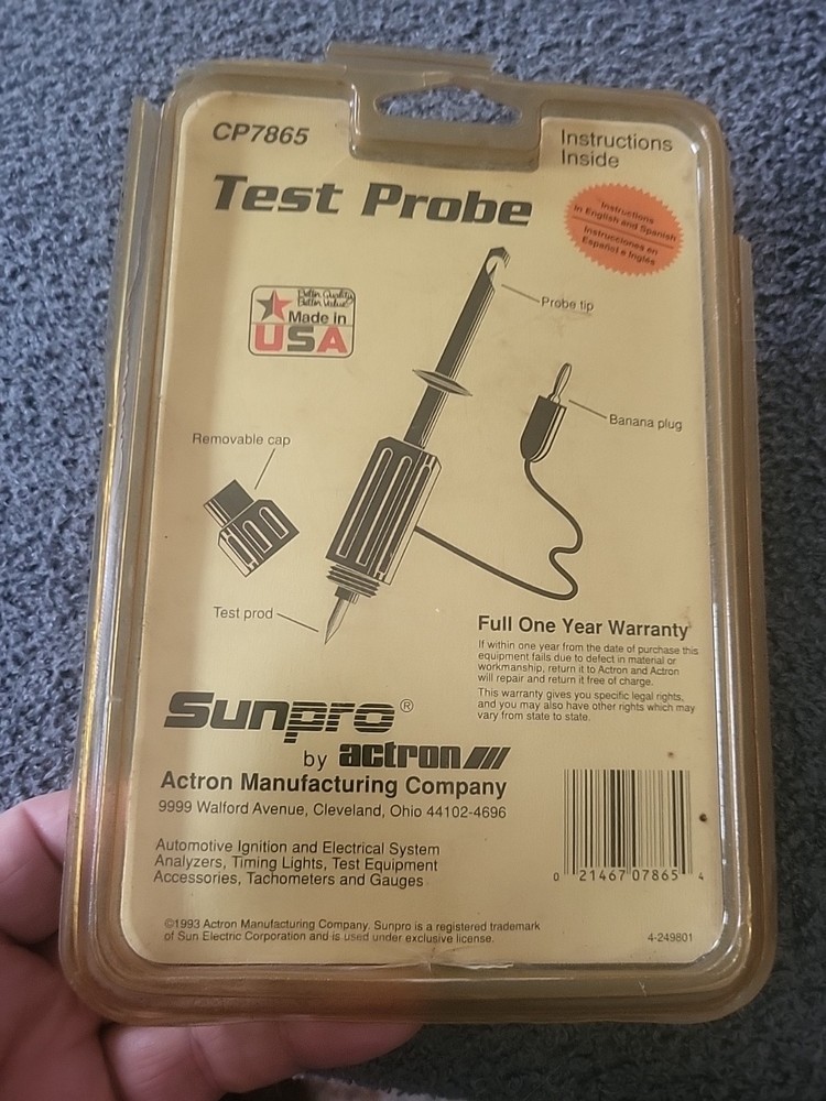 Vintage SUNPRO by Actron CP7865