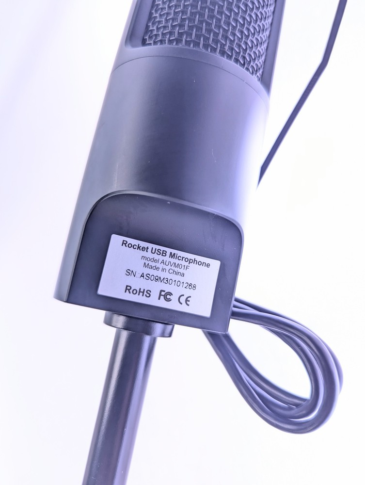 Aluratek AUVM01F Premium Rocket USB Microphone - Black