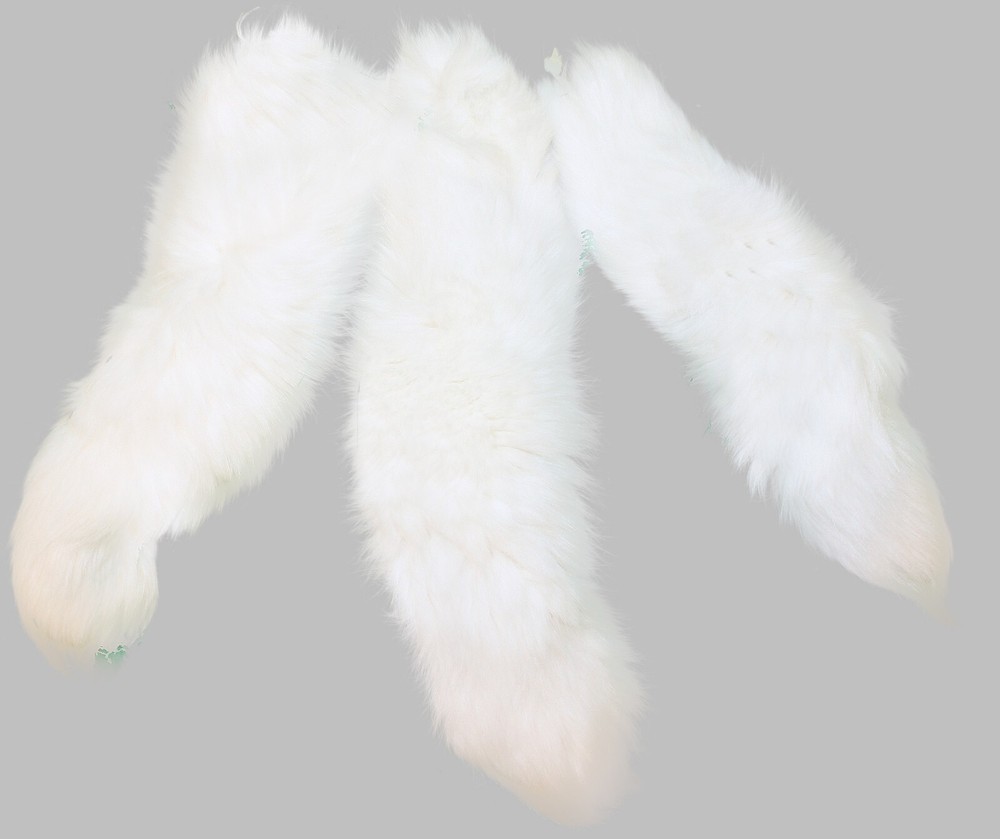 Glacier Wear White Shadow Fox Tails/Keychains