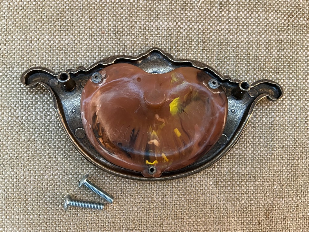 Waterfall Bakelite Shell Art Deco DePression Era Reproduction Pull Handle Zinc