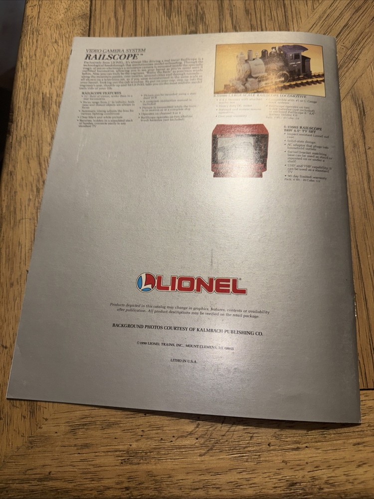 Lionel Trains 1990 Large Scale catalog