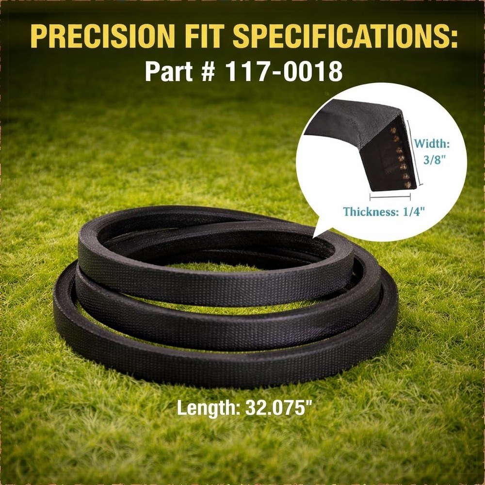 Drive Belt Replace 117-1018 Compatible with Toro Mower - V Black