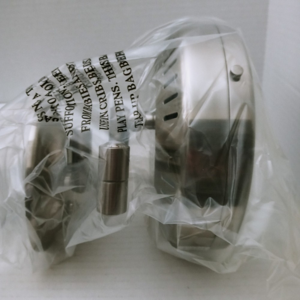 Kimball & Young 5X Round Lighted Mirror Wall Mount Chrome Single Side Open Box
