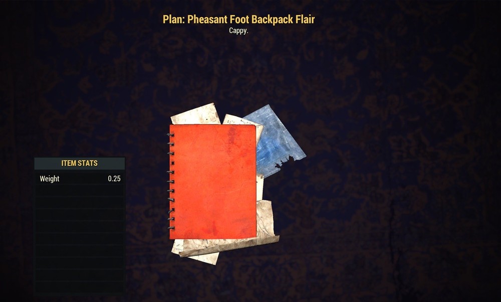 (Xbox) Pheasant Foot Backpack Flair Plan