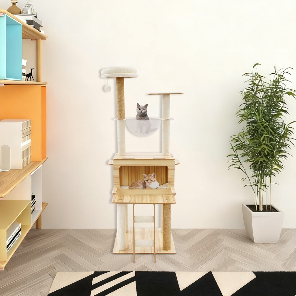 Modern Cat Tree, Cat Tree for Indoor Cats, Cat Scratching Climbing Tower