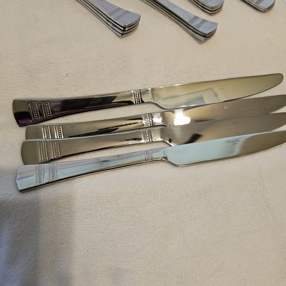 Pfaltzgraff Sapphire Bay 20 Pc Flatware Set. Pre Owned.