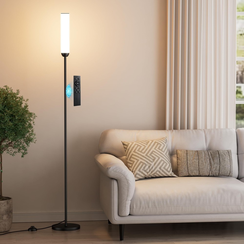 LED Floor Lamp with Remote Control, 65" Standing lamp with Stepless Adjustabl...