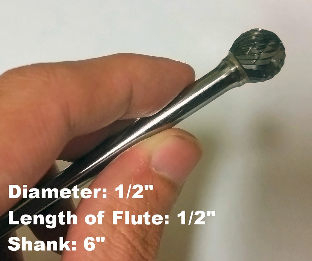 SD5L6 Carbide Burr Cylinder Head Porting Tool Ball Car Engine Manifold Header