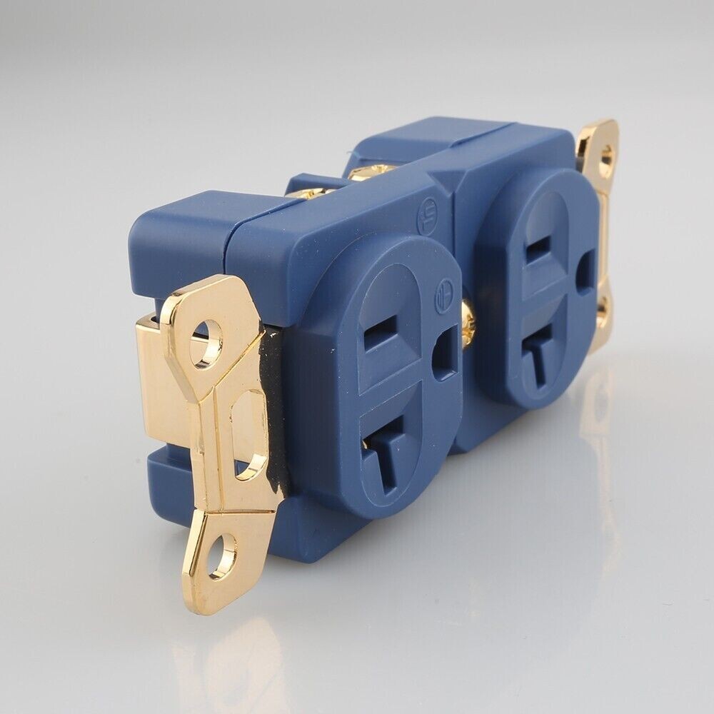 OFC Pure Copper US AC Receptacles Wall Duplex Power Distributor Outlet Socket