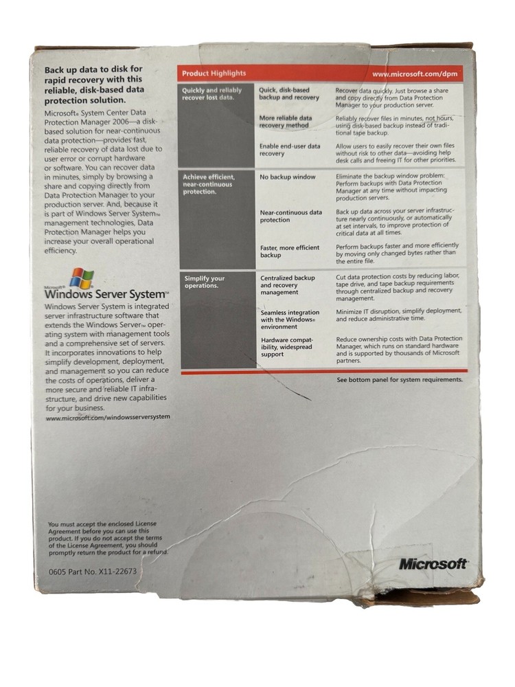 Microsoft Windows System Center Data Protection Manager 2006 A5S-00002