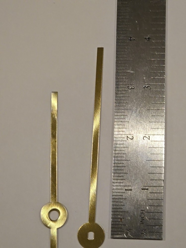 New 3-3/4" Thin Tower Pattern Brass/Gold Clock Hands - DIY - Single Set