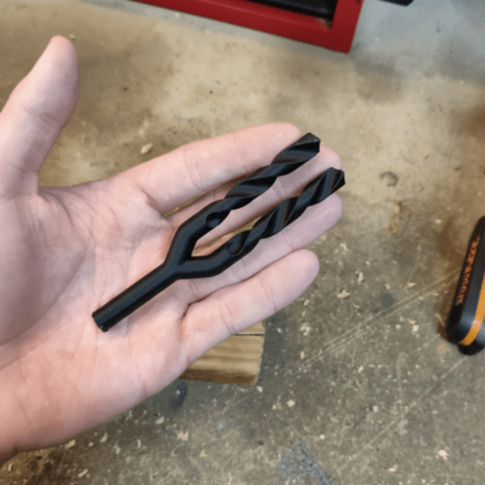 Double Drill Bit Desk Toy 3D Printed Funny Collectible