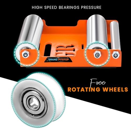 Motorcycle Wheel Cleaning Stand - Paddock Stand Replacement - Wheel Orange