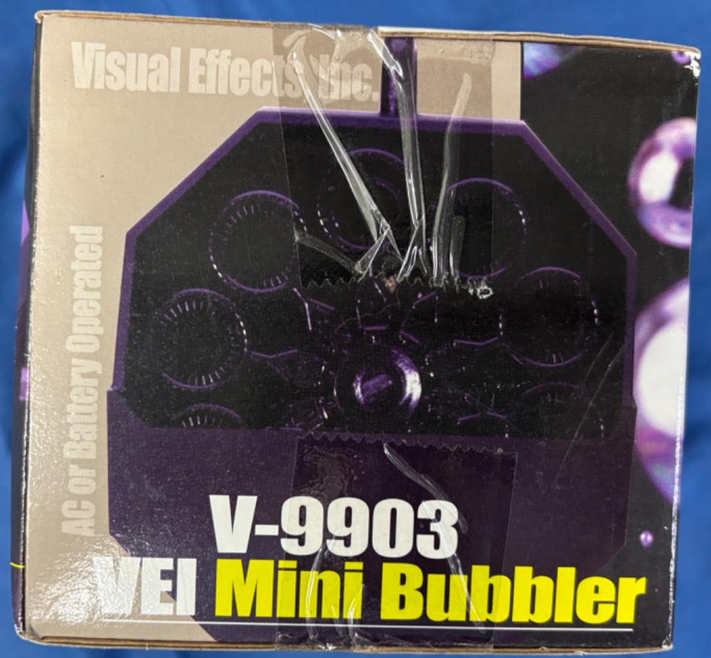 VEI Visual Effects Portable Bubble Machine NIB