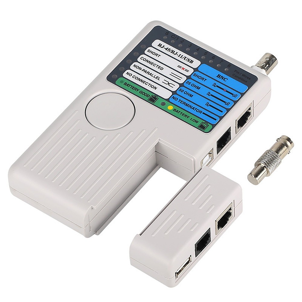 Multi Function 4in1 Network Cable Tester Meter RJ45/RJ11/USB/BNC LAN Cable