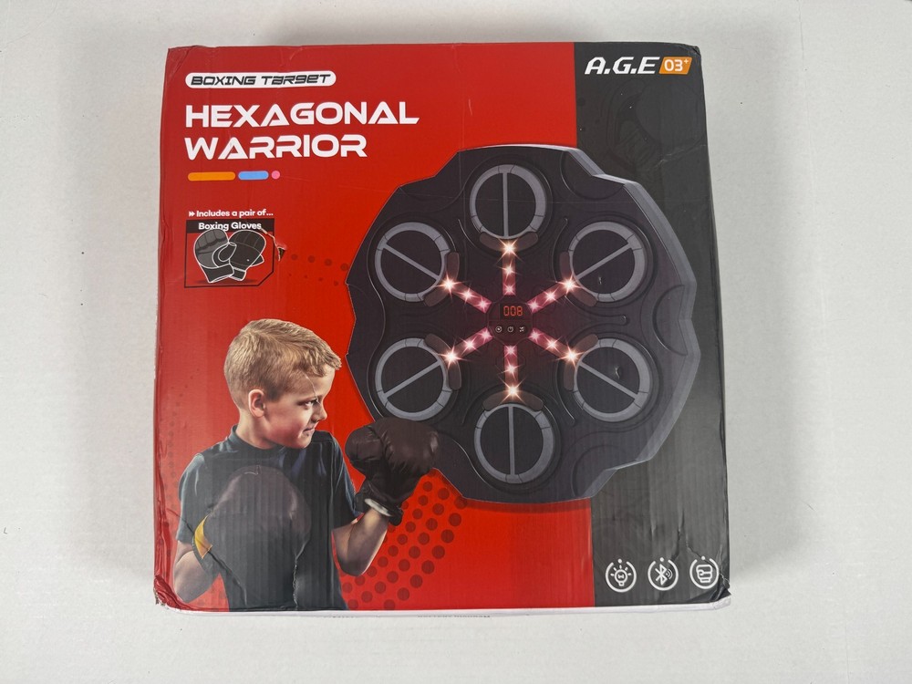 Hexagonal Warrior Boxing Target For Kids - Black - Ages 3+