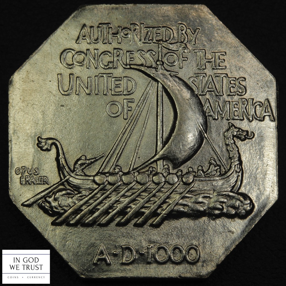 1925 Thick Norse American Centennial Silver Medal