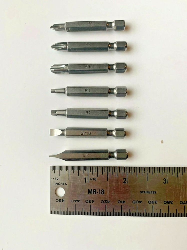 PICQUIC - Dash 7 Replacement Bits - 7 Bits - 1/4" hex - 2" long