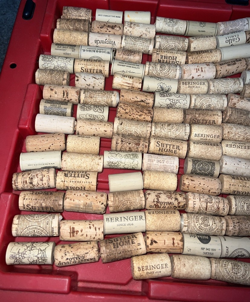 Used Wine Corks Lot 190 Different Corks. Different Sizes. Craft Supplies