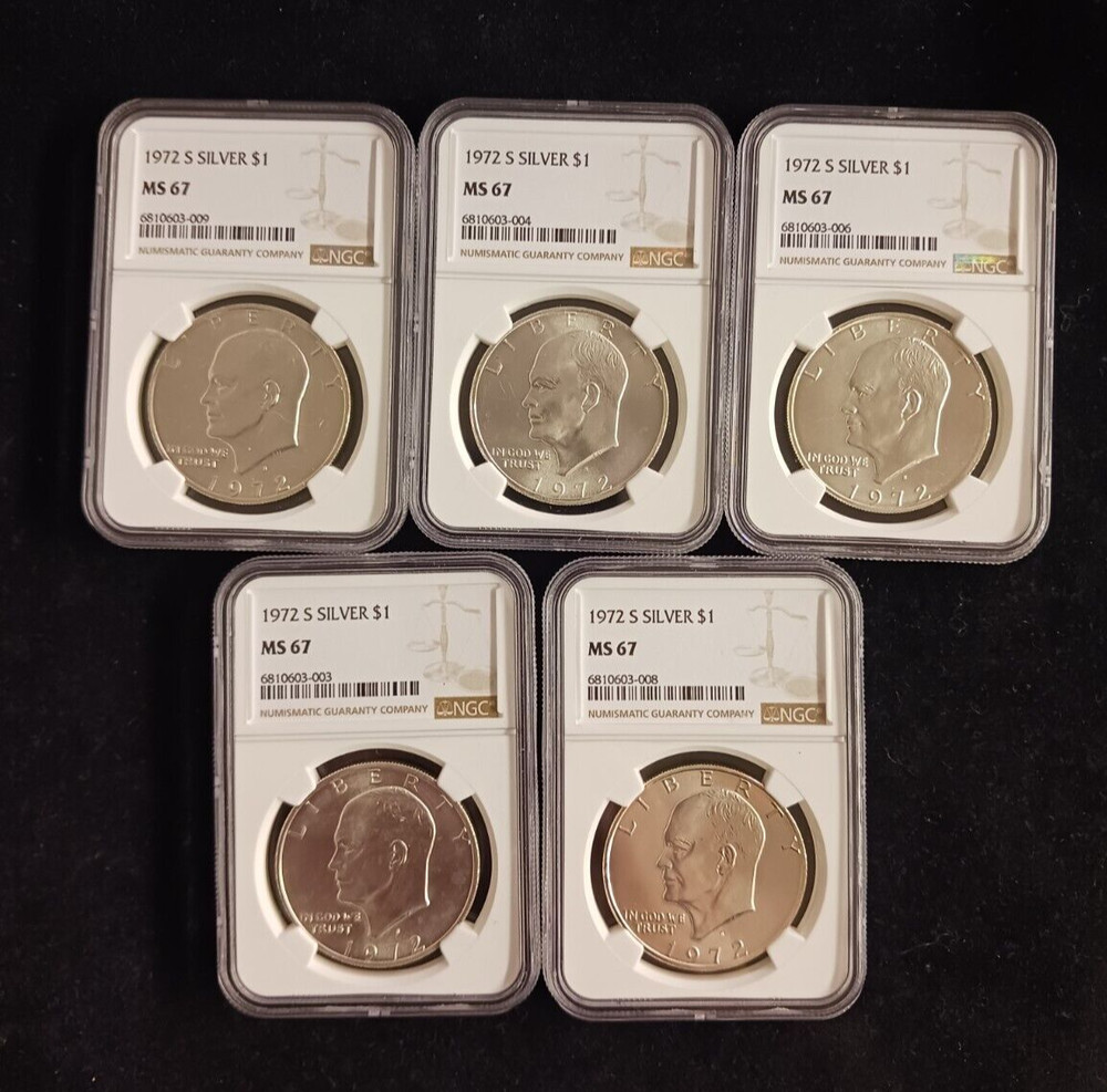 1972(S) Silver $ NGC MS 67 Ike Dollar Coin