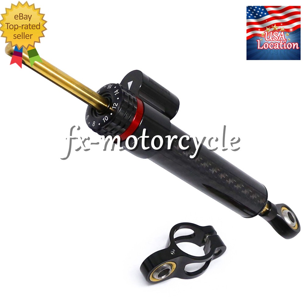 Universal Carbon Fiber Steering Damper Linear Stabilizer Reversed Adjustable USA