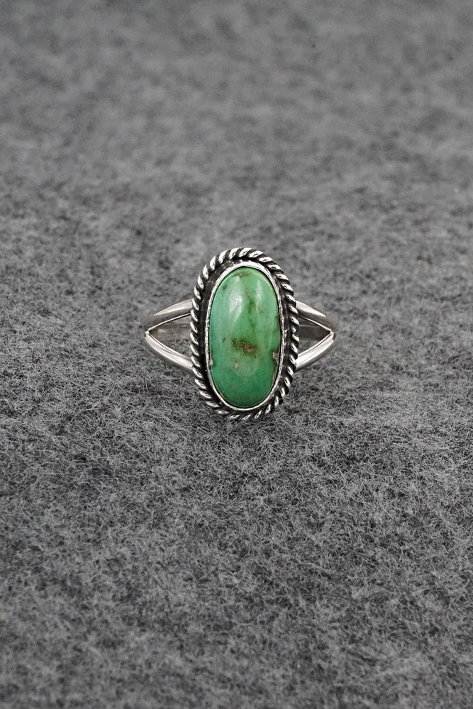 Turquoise & Sterling Silver Ring - Rosemary Saunders - Size 7