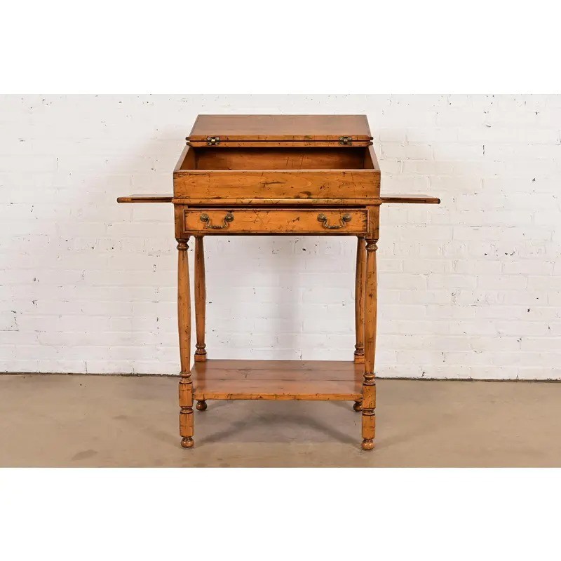 Guy Chaddock Gustavian Slant-Front Maple Secretary Desk