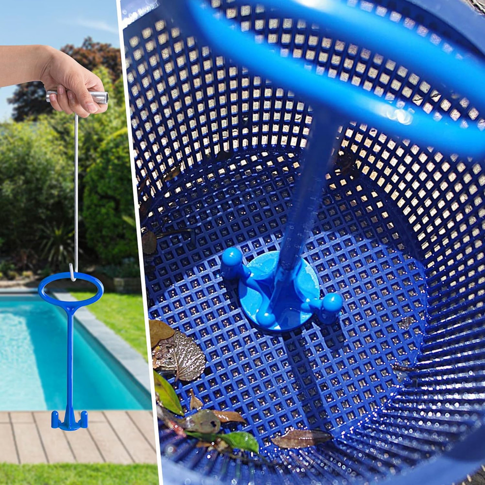 Universal Pool Skimmer Basket Handle Hook Tool for Inground Pool Cleaning