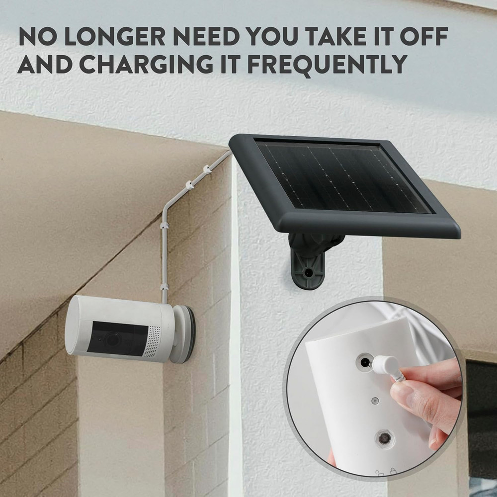 Ring Solar Panel(2Nd Generation), 5W Ring Solar Panel Charger with Mount for Sti