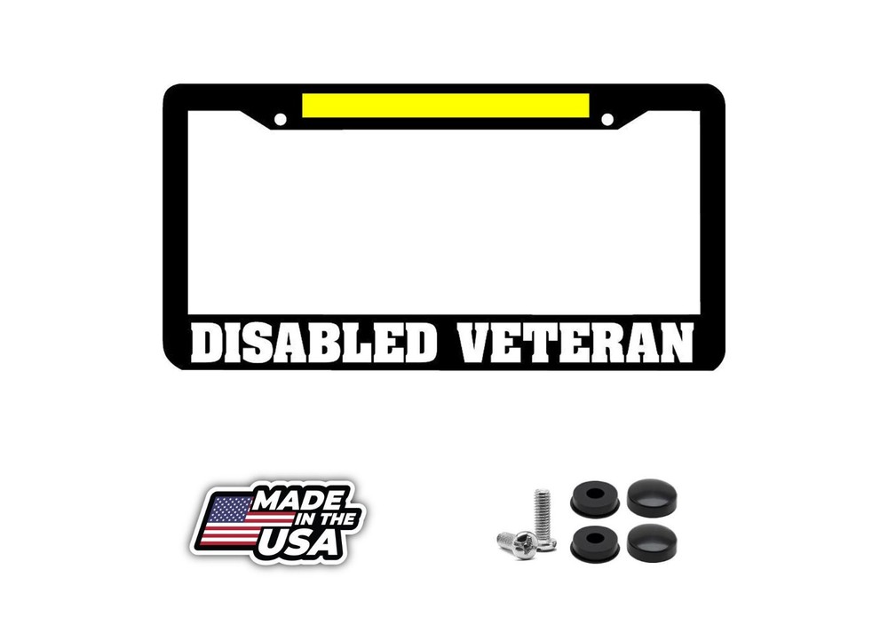 DISABLED VETERAN war License Plate Frame