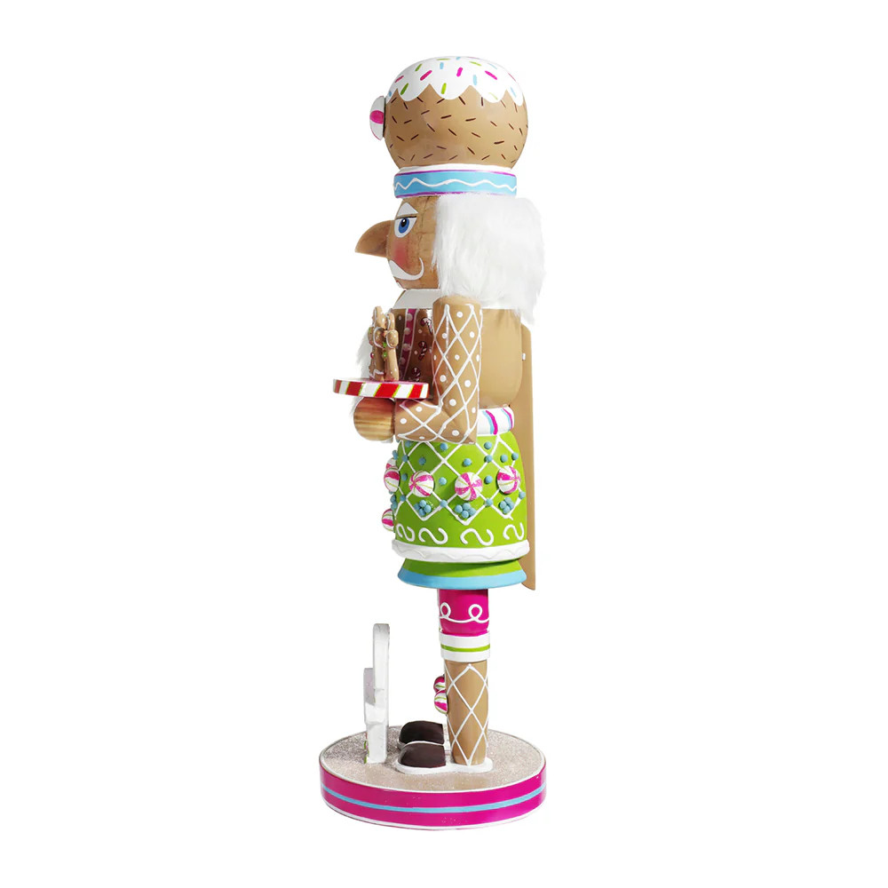 16" Gingerbread Pink House Nutcracker