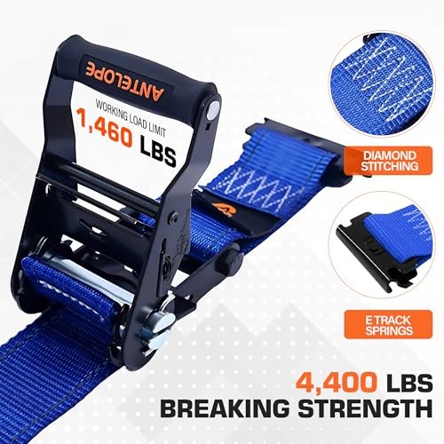 Heavy Duty Wheel Chock Tie Down Kit, 4400lbs Break Strength 6ft - 2 Pack