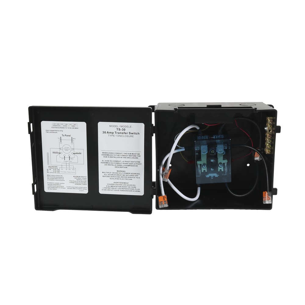 For Inverter TS-30 30 Amp Automatic Transfer Switch Black