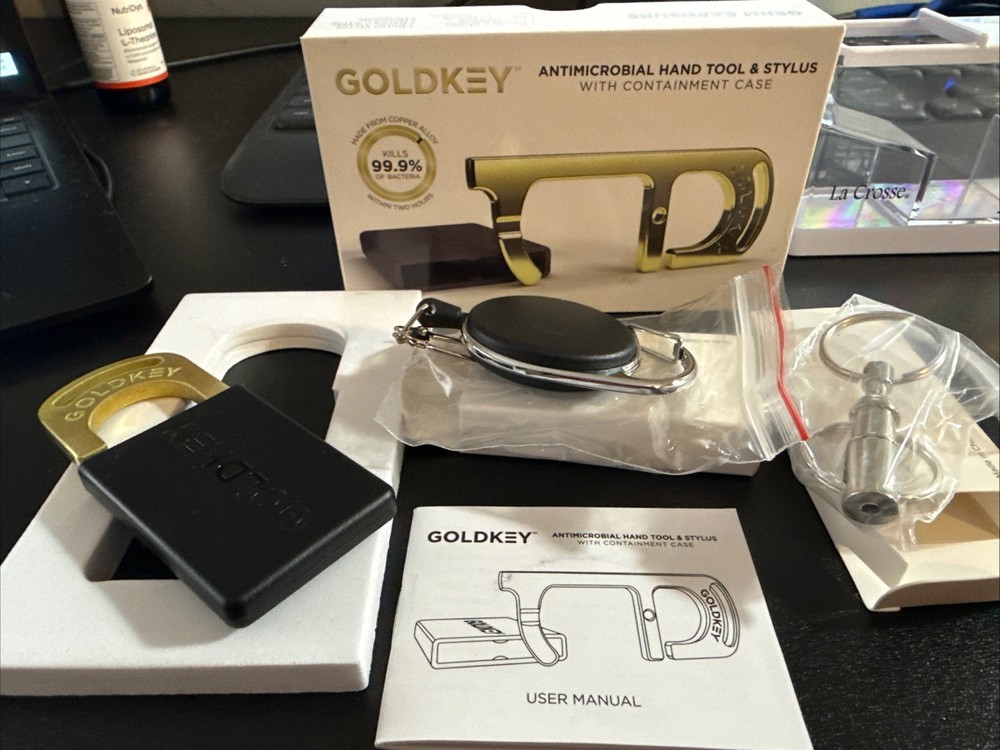 GOLDKEY.  HAND TOOL, ACCESS TOOL DEFENSIVE TOOL ( ANTI MICROBIAL)