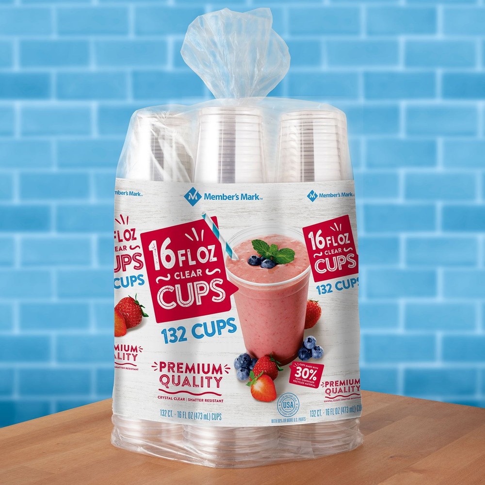 Member's Mark Clear Plastic Cups (16 oz., 132 ct.)