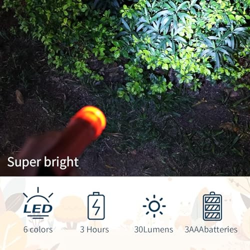Pack 9-LED Small Mini Flashlight Set Plastic Handheld Flashlights with 30