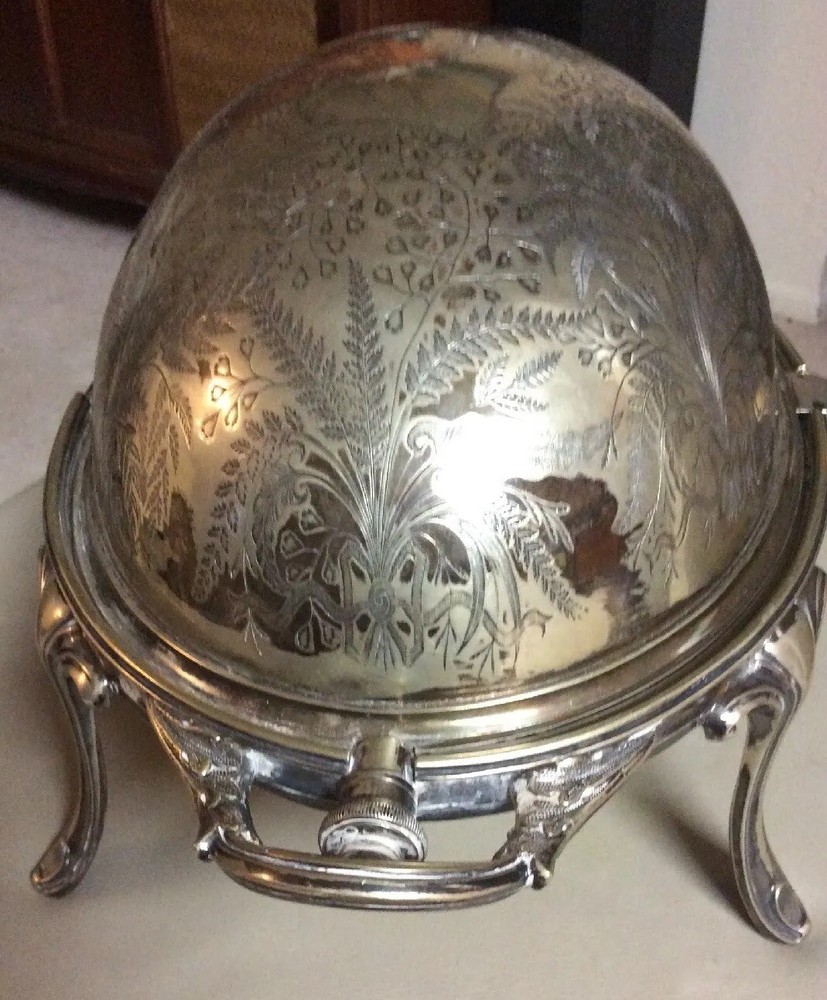 Antique Vintage D.K. Server Warmer Chafing Dish