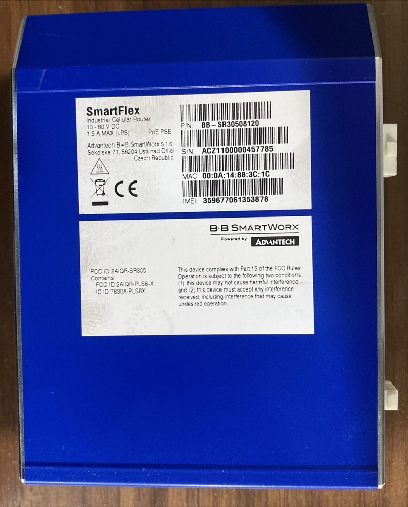 Advantech BB-SR30508120 Cellular Router, SmartStart