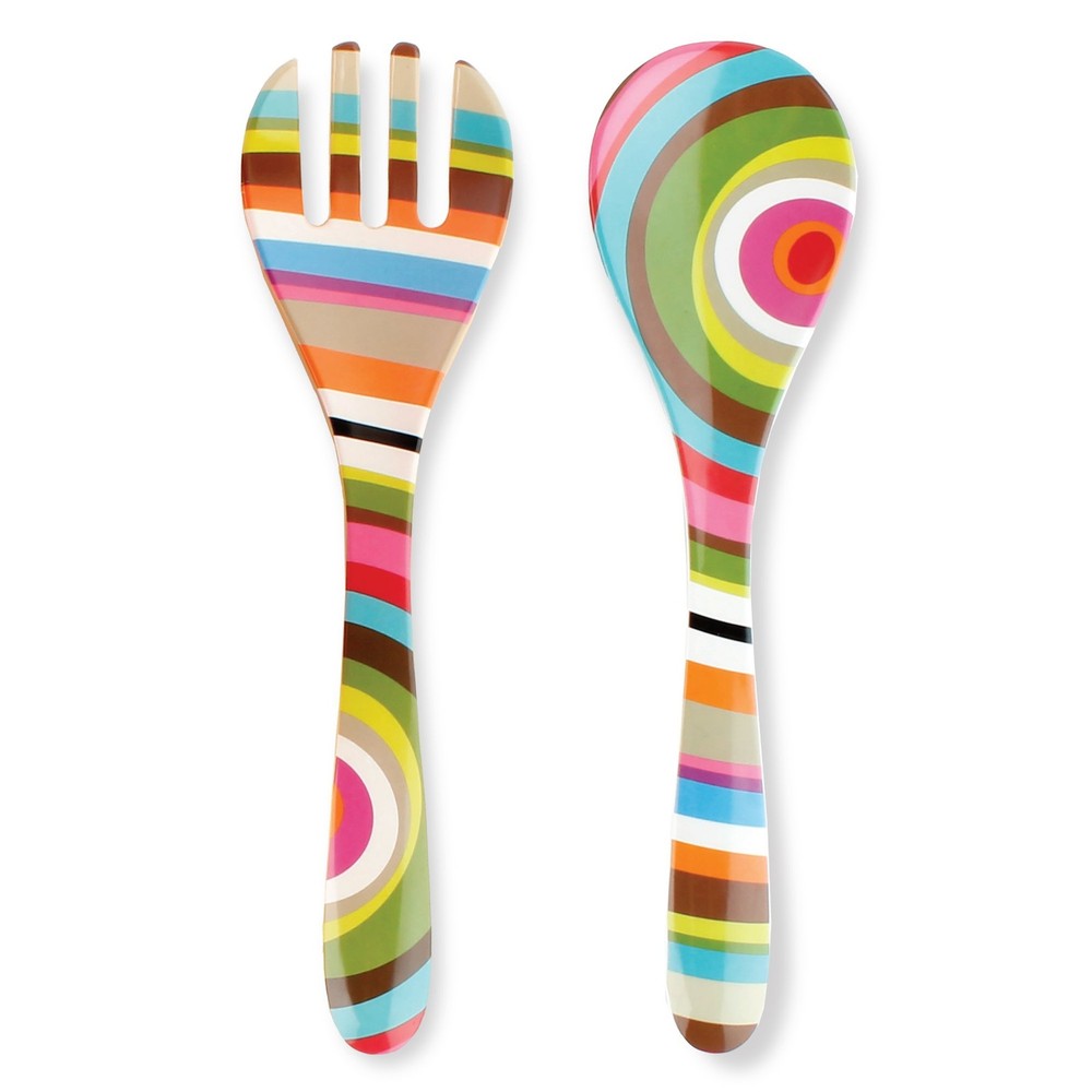 Salad Server 2 Piece Set - Melamine Dinnerware - 13 - Outdoor, Party, Utensils -