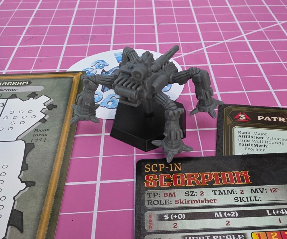 BattleTech GOTHIC - Scorpion + Laminated Record Sheet and AS Cards - NEW!