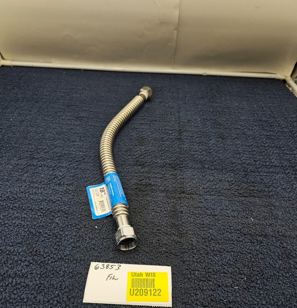 (QTY 3) Easyflex EFWC-034-SS-1010-18 SS 18" L Water Heater Connector 3/4" ID